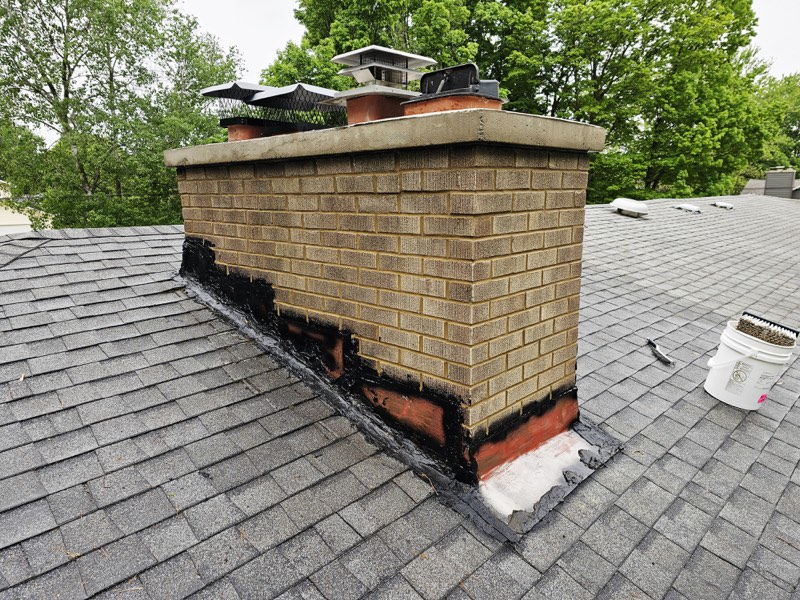 Clean chimney after professional pressure washing service in Grand Rapids, MI