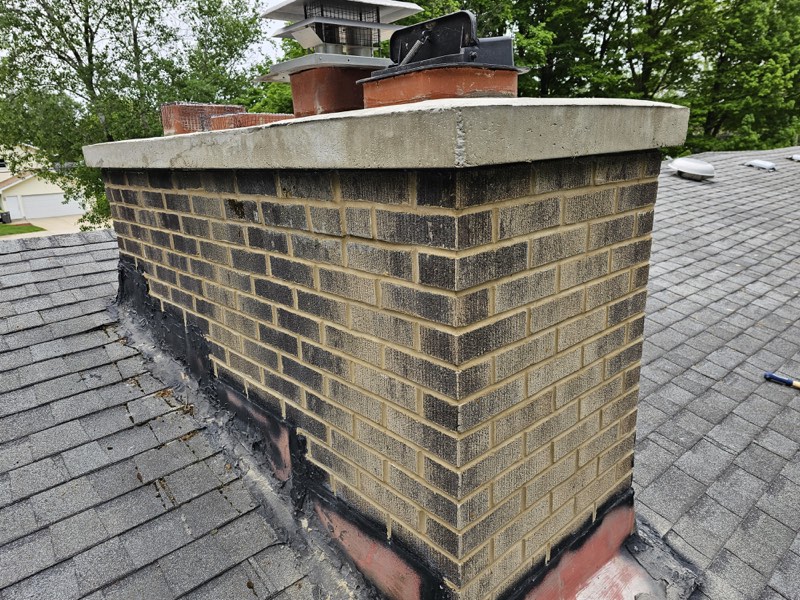 Chimney before professional cleaning service in Grand Rapids, Michigan